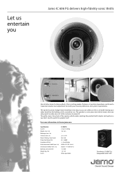 Jamo IC 606 FG Cut Sheet