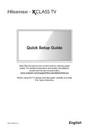 Hisense 43A6GX Quick Setup Guide