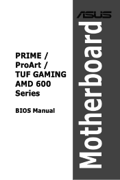 Asus TUF GAMING B650M-E WIFI PRIME PROART TUF GAMING AMD AM5 Series BIOS Manual English