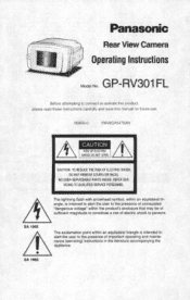 Panasonic GPRV301FL GPRV301FL User Guide