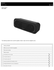 Sony SRS-XB40 Help Guide Printable PDF