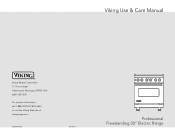 Viking VESC530 Use and Care Manual