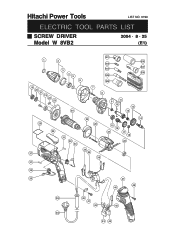 Hitachi W8VB2 Parts List