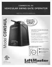 LiftMaster CSW24UL Installation Manual