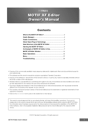 Yamaha XF6 MOTIF XF6/MOTIF XF7/MOTIF XF8 Editor Owners Manual