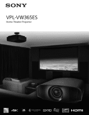 Sony VPL-VW365 VPL-VW365ES Brochure