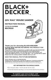 Black & Decker BDCMS20C Instruction Manual