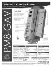 Panamax PM8-GAV Datasheet