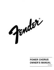 Fender Power Chorus Owner Manual