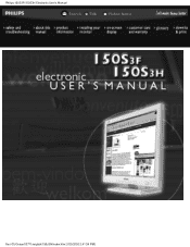 Philips 150S3H74 User manual