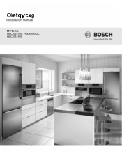 Bosch HMC87151UC Installation Instructions