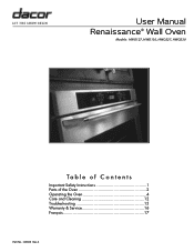 Dacor HWO230 User Manual - Wall Oven