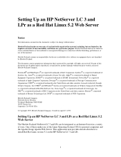 HP D7171A Installing Red Hat Linux 5.2 Web Server