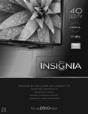 Insignia NS-40D510NA15 Information Brochure (English)