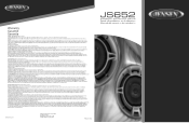 Jensen JS652 Owners Manual