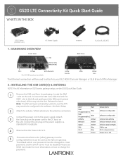 Lantronix SLC 8000 Advanced Console Manager G520 LTE Connectivity Kit QSG