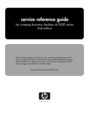 Compaq dc5000 HP Compaq Business Desktop dc5000 Series Service Reference Guide 2nd Edition