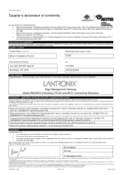 Lantronix EMG 8500 - Edge Management Gateway AUS Supplier s Declaration of Conformity: Lantronix EMG8500