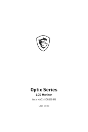 MSI Optix MAG321QR User Manual
