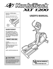 NordicTrack Xlt 1200 Elliptcal Uk Manual