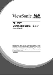 ViewSonic EP1052T-A User Guide English