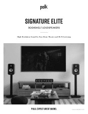Polk Audio Signature Elite Surround 5.2 Platinum System User Guide