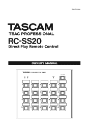 TASCAM RC-SS20 Owners Manual