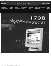 Philips 170B1A User manual