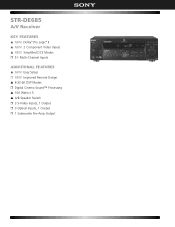 Sony STR-DE685 Marketing Specifications