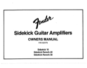 Fender Sidekick Reverb 30 Owner Manual