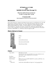 HP D7171A HP Netserver LC 2000 NetRAID-3Si and RS/12  Windows 2000 Advanced Server Cluster Config Guide