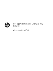 HP PageWide Managed Color E75160 Warranty and Legal Guide