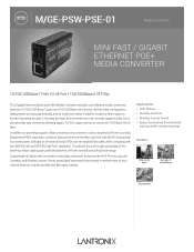 Lantronix M M/GE-PSW-PSE-01 Product Brief