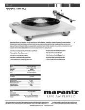 Marantz TT-15S1 TT-15S1 Spec Sheet