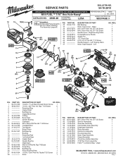Milwaukee Tool 2808-20 Service Parts List