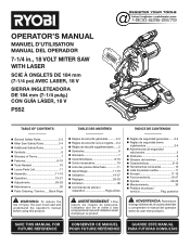 Ryobi P552K Operation Manual
