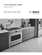 Bosch HDS8655U Installation Instructions