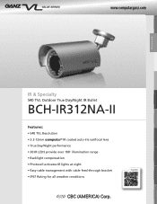 Ganz Security BCH-IR312NA-II Specifications
