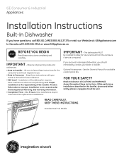 GE PDWT500RWW Installation Instructions