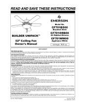 Emerson CF701 Owner Manual