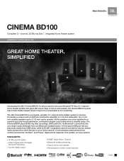 JBL Cinema BD100 Spec Sheet EN