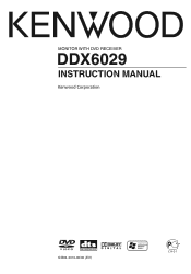 Kenwood DDX6029 User Manual