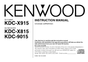 Kenwood KDC-X915 User Manual