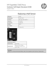 HP PageWide C500 CSR Replacing a Hall Sensor