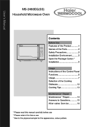 Haier MS-2480EG User Manual