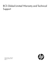HP Server rp7410 BCS Global Limited Warranty and Technical Support