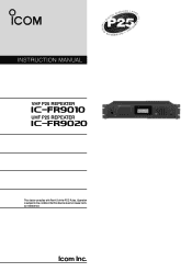 Icom IC-FR9010 Series Instruction Manual