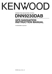 Kenwood DNN9230DAB User Manual