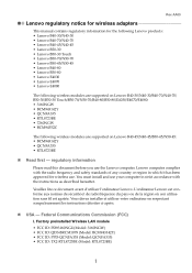 Lenovo B40-45 Lenovo Regulatory Notice for wireless adapter (US/Canada) - Lenovo B40-xx, B50-xx, E40-xx Notebook