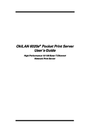 Oki ML294 Network User's Guide for OkiLAN 6020e
